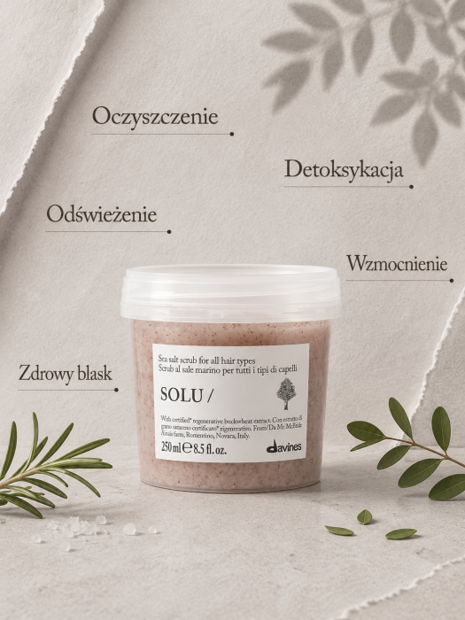 DAVINES ESSENTIAL HAIRCARE SOLU peeling do włosów i skóry głowy Sea Salt Scrub C 2