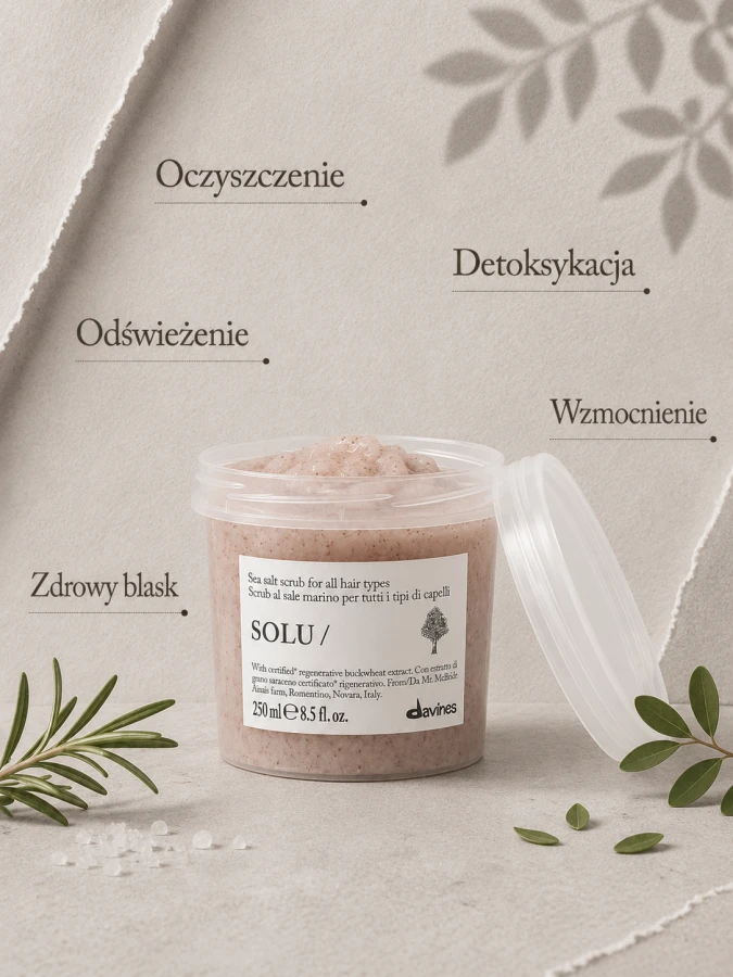 DAVINES ESSENTIAL HAIRCARE SOLU peeling do włosów i skóry głowy Sea Salt Scrub C 3