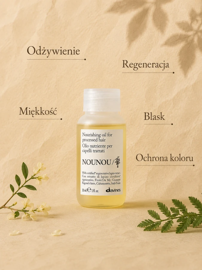 DAVINES NEW ESSENTIAL HAIRCARE olejek do włosów NOUNOU Oil 50 ml 2