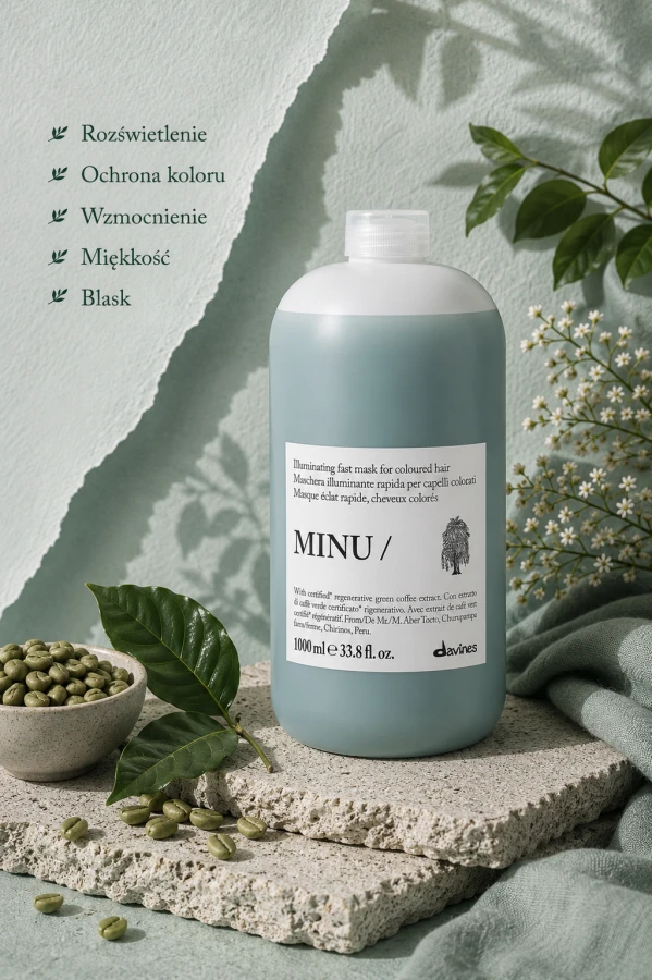 DAVINES NEW ESSENTIAL HAIRCARE maska do włosów MINU Hair Mask 1000 ml 2