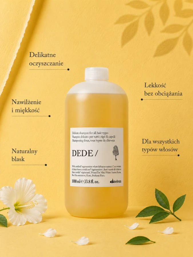 DAVINES NEW ESSENTIAL HAIRCARE szampon do włosów DEDE Shampoo 1000 ml 2