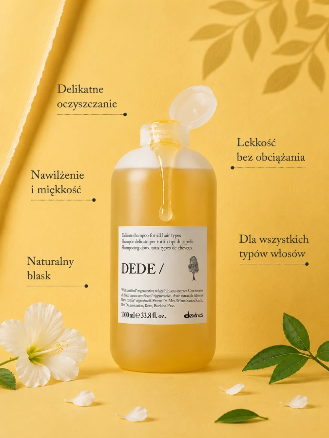 DAVINES NEW ESSENTIAL HAIRCARE szampon do włosów DEDE Shampoo 1000 ml 3