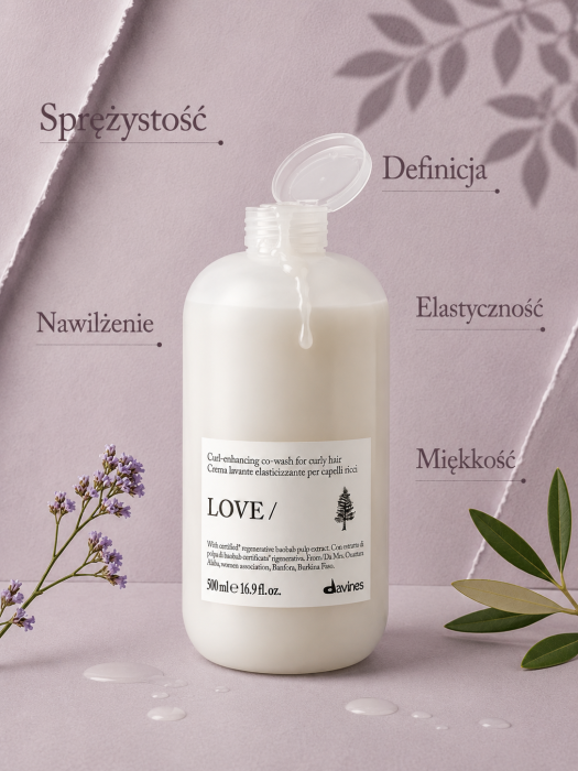 DAVINES NEW ESSENTIAL HAIRCARE Love Curl Cowash odżywka myjąca włosy kręcone 500 2