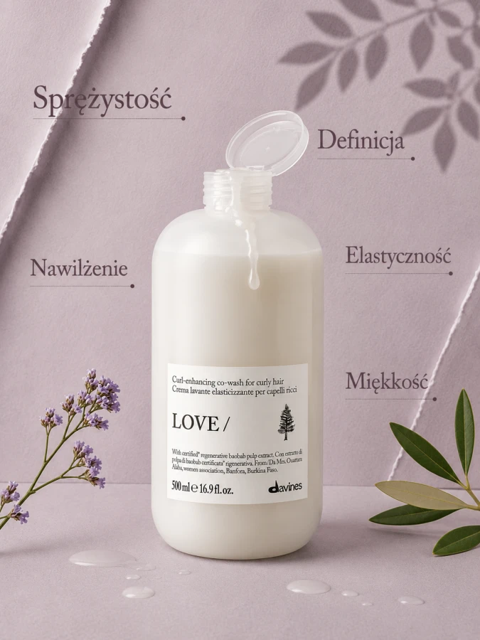 DAVINES NEW ESSENTIAL HAIRCARE Love Curl Cowash odżywka myjąca włosy kręcone 500 2