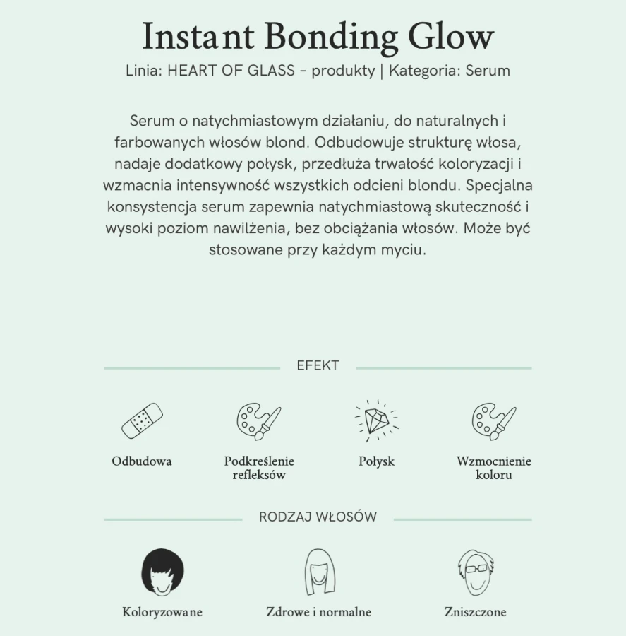 DAVINES HEART OF GLASS Instant Bonding Glow serum wzmacniające 300 ml 2