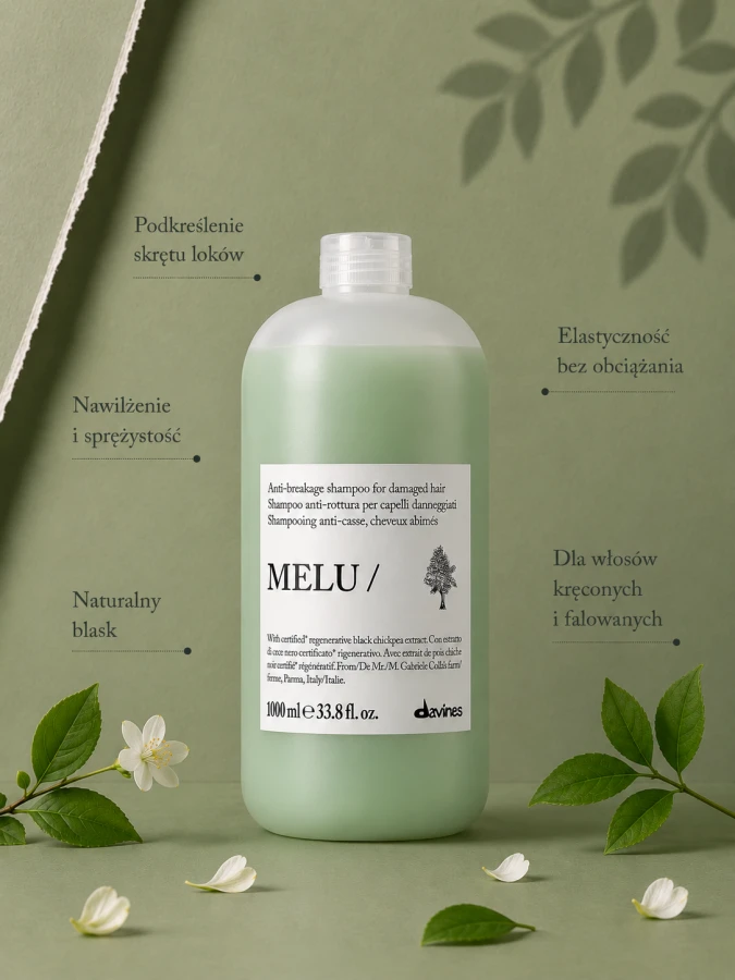 DAVINES NEW ESSENTIAL HAIRCARE szampon do włosów MELU Shampoo 1000 ml 3