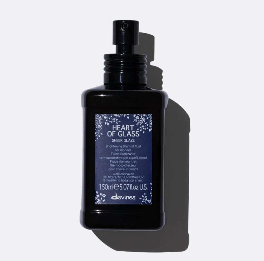 DAVINES HEART OF GLASS fluid rozświetlający do włosów blond Sheer Glaze 150 ml