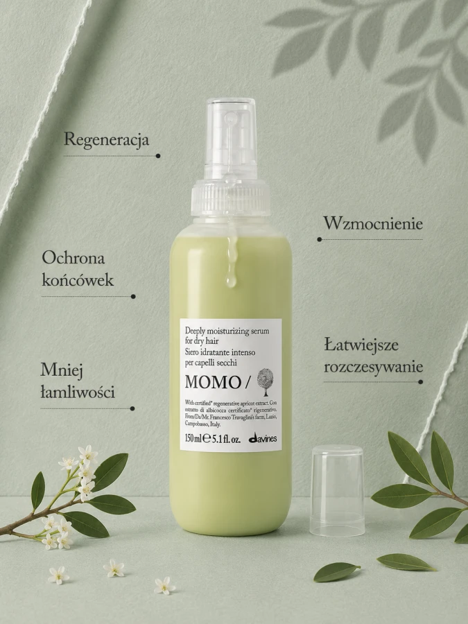 DAVINES NEW ESSENTIAL HAIRCARE serum do włosów MOMO Quenching Fluid 150 ml 2