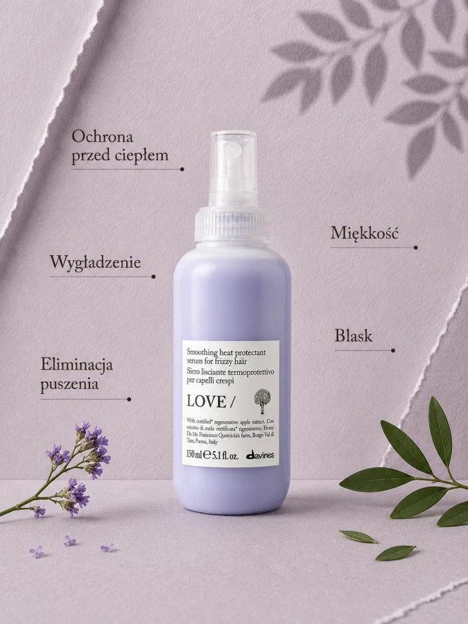 DAVINES NEW ESSENTIAL HAIRCARE serum do włosów LOVE Smoothing Serum 150 ml 2