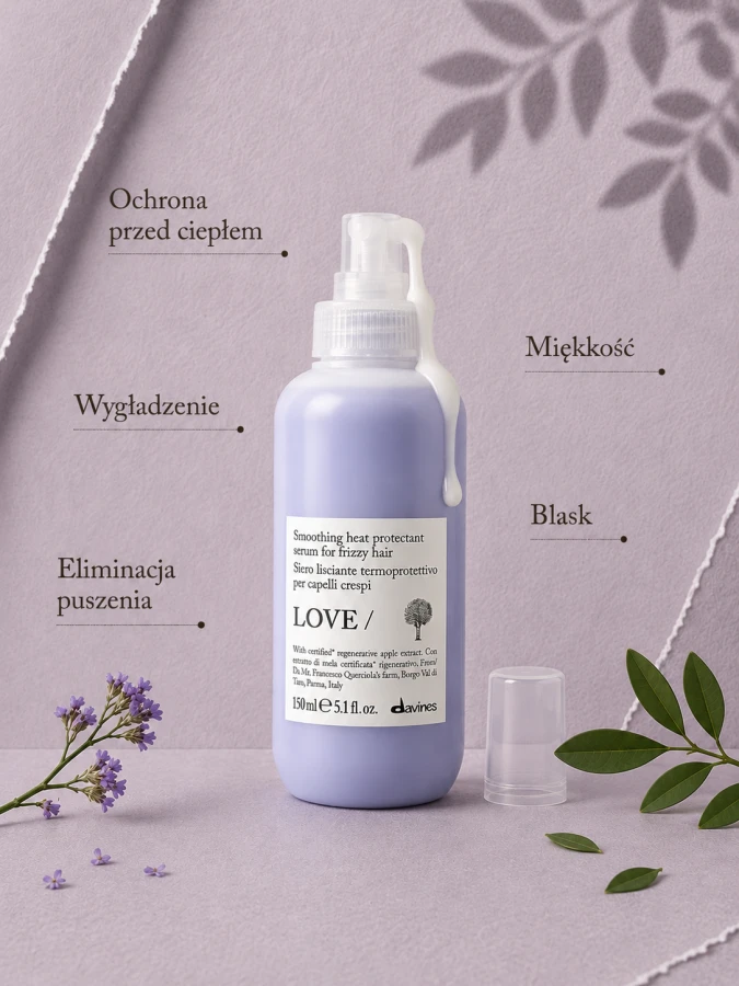 DAVINES NEW ESSENTIAL HAIRCARE serum do włosów LOVE Smoothing Serum 150 ml 3